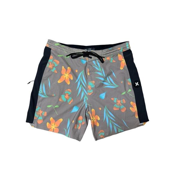 Hurley Phantom Men's Swim/Board shorts, size Men's  31; floral print - Picture 1 of 8